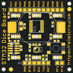 Abb.: STM32 Dice Board - Lageplan