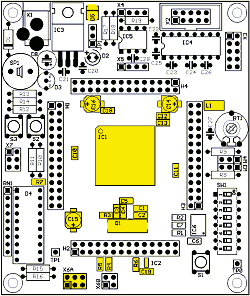 Abb.: HCS12 T-Board Component Location Diagram